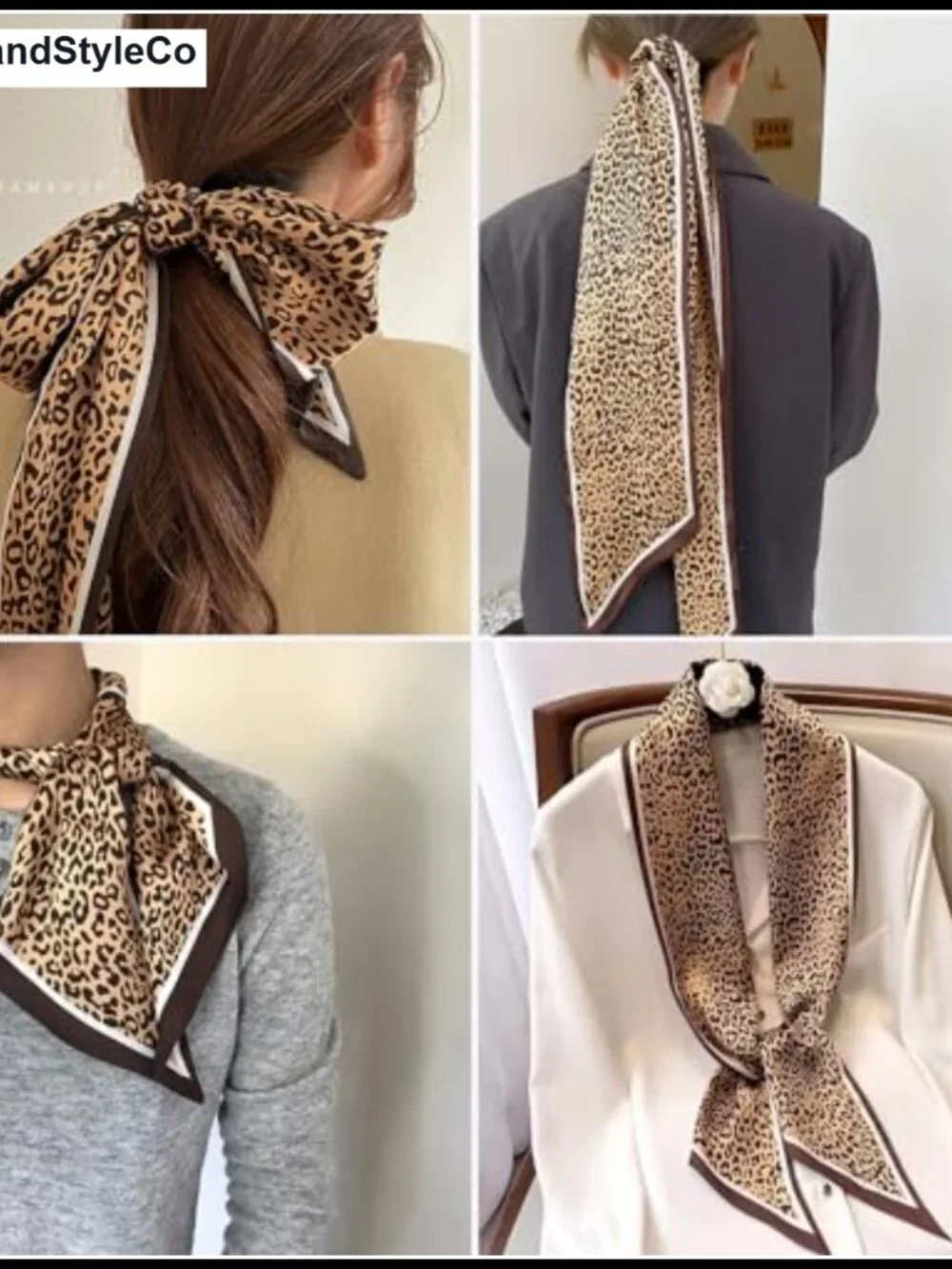 Satin Silky Feeling Scarf for Women, Hair Scarf, Neck Scarf, Bag Purse Scarf,